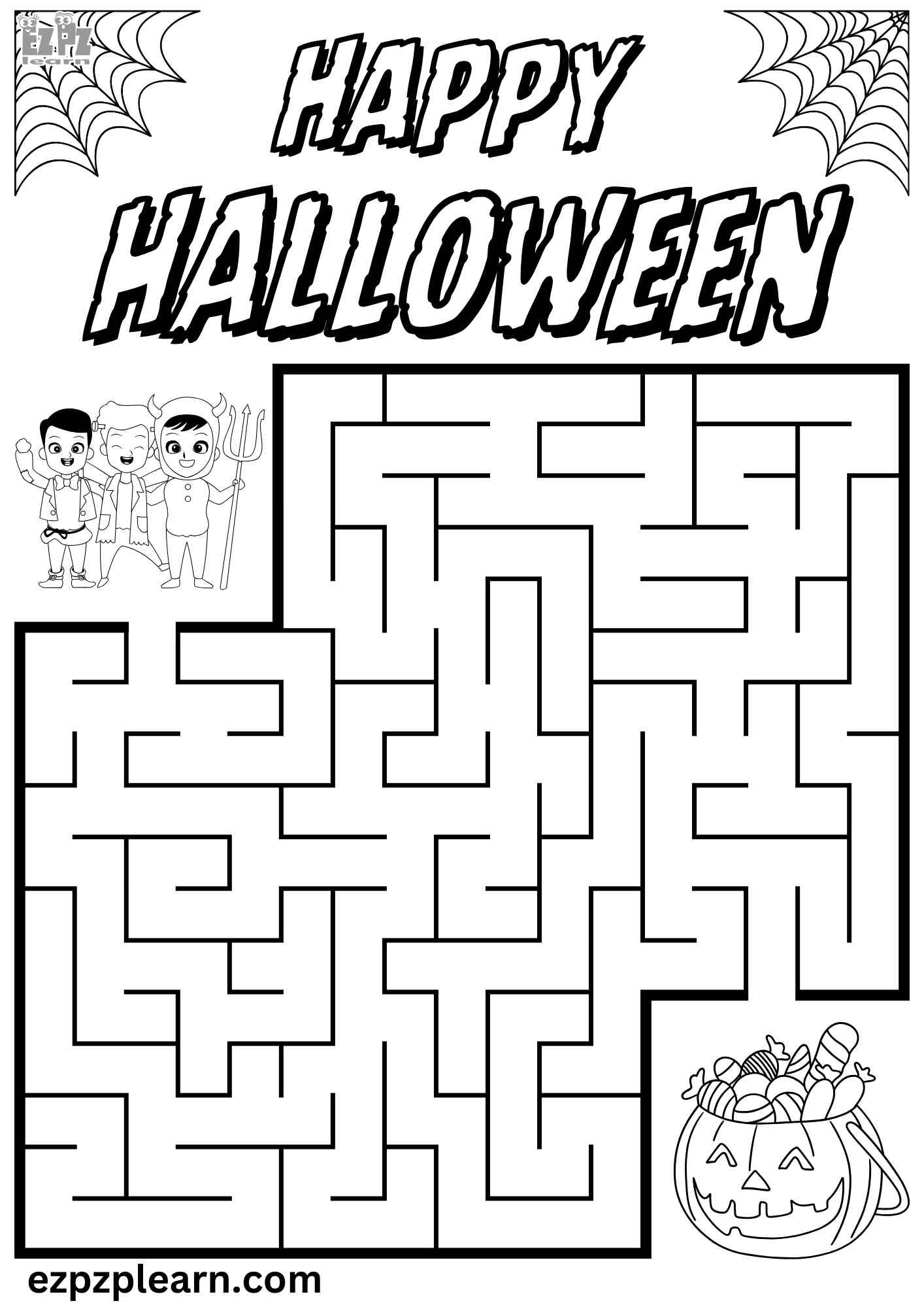 Halloween Holiday Maze 1 Great For Kids Free PDF Download